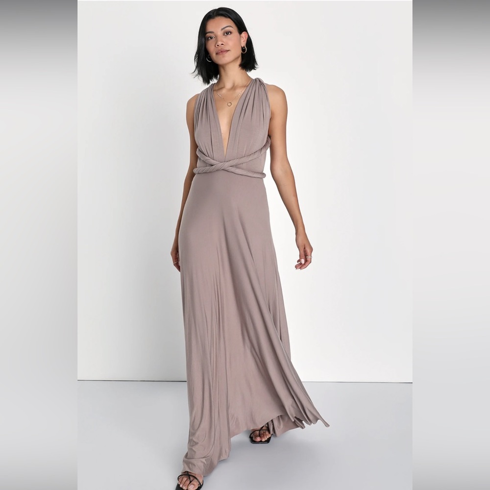 Lulu’s tricks of the trade convertible dress in grey